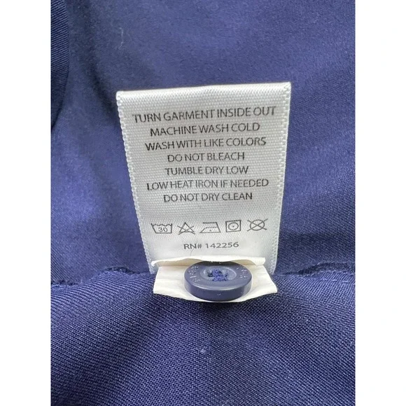 FIGS Polo Shirt Mens Large Blue Technical Collection Scrub Zip Pocket M21SW1005 - Picture 7 of 10